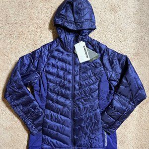 Salomon Women's Outline PrimaLoft Hooded Jacket Insulated coat size M Purple NEW